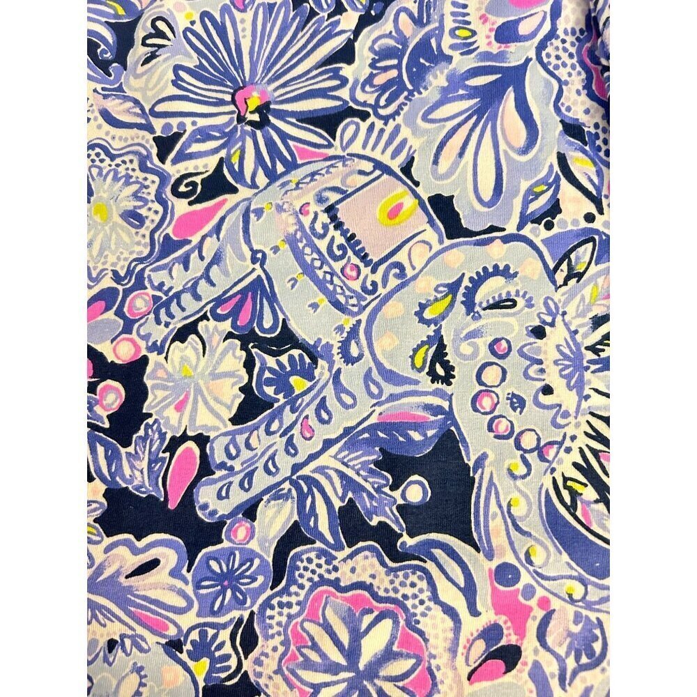 Lilly Pulitzer Saralyn Dress Iris Blue Elephant Print XXS - Picture 7 of 7
